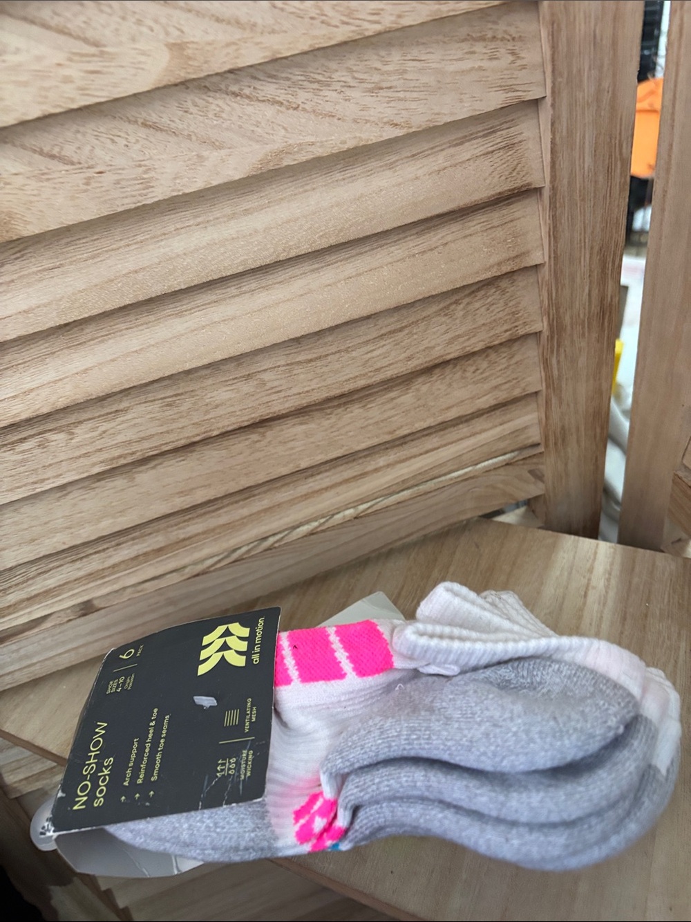 No-Show Socks Pack 6 Pairs NIP